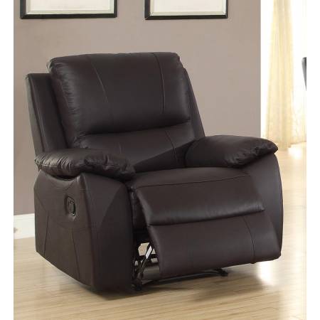 Greeley Reclining Chair - Top Grain Leather Match - Brown